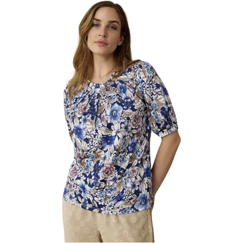Grazia Blouse with 1/2 Sleeves and Fresh Print , female, Sizes: S - IN Front - Modalova