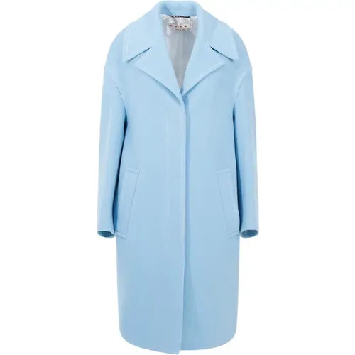 Wool Blend Coat Aw23 , female, Sizes: XS - Marni - Modalova