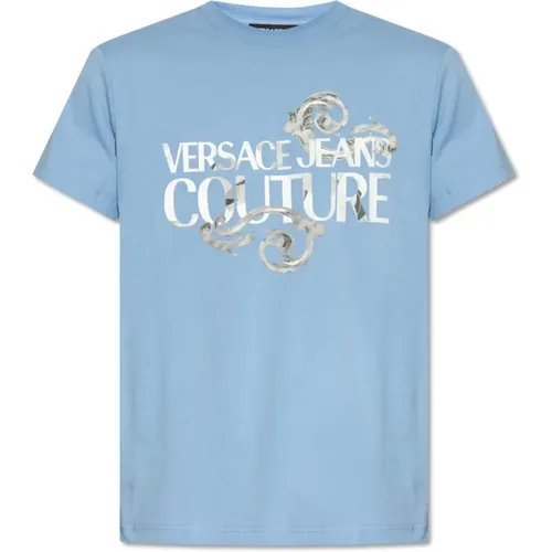 Printed T-shirt , male, Sizes: XL - Versace Jeans Couture - Modalova