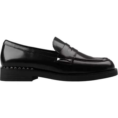 Schwarze Studs Loafers Gummisohle , Damen, Größe: 40 EU - Ash - Modalova