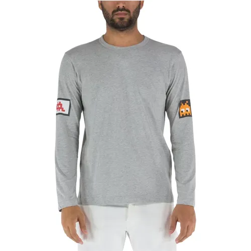 Long Sleeve Graphic Cotton T-Shirt , male, Sizes: S, M - Comme des Garçons - Modalova