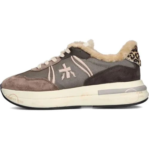 Brauner Sneaker Cassie mit Einzigartigem Design , Damen, Größe: 39 EU - Premiata - Modalova