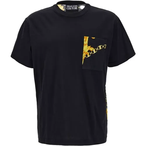 Stylish T-shirts and Polos , male, Sizes: L - Versace Jeans Couture - Modalova
