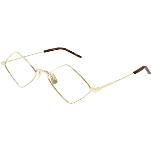 Stilvolle Brille Lisa Opt Metall , Damen, Größe: 55 MM - Saint Laurent - Modalova