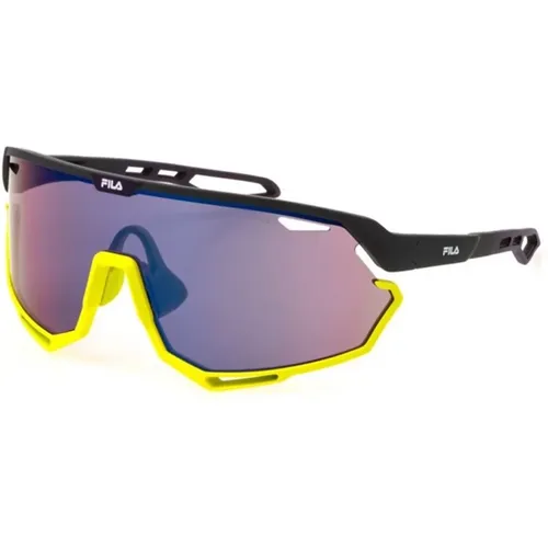 Stylish Sunglasses in Matt Grey with Pink Lenses , unisex, Sizes: ONE SIZE - Fila - Modalova