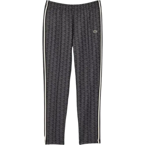 Paris Monogramm Jogginghose Schwarz,Vintage Monogram Sweatpants Blau Paris Stil - Lacoste - Modalova