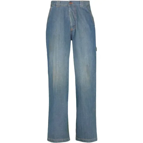 Hellblaue Stonewashed Denim Jeans , Damen, Größe: W26 - Maison Margiela - Modalova