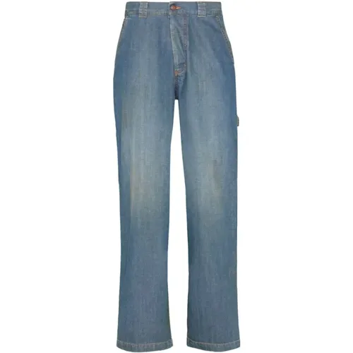 Hellblaue Stonewashed Denim Jeans , Damen, Größe: W27 - Maison Margiela - Modalova