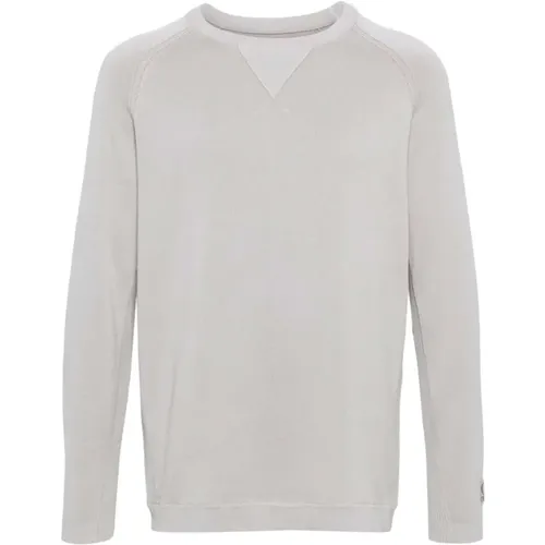 Crew-neck grey cotton jumper , male, Sizes: 2XL - C.P. Company - Modalova