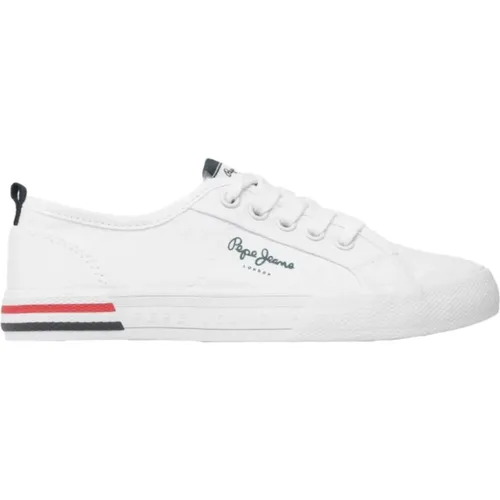 Youthful Canvas Sneakers for Active Kids , female, Sizes: 1 UK, 0 UK - Pepe Jeans - Modalova