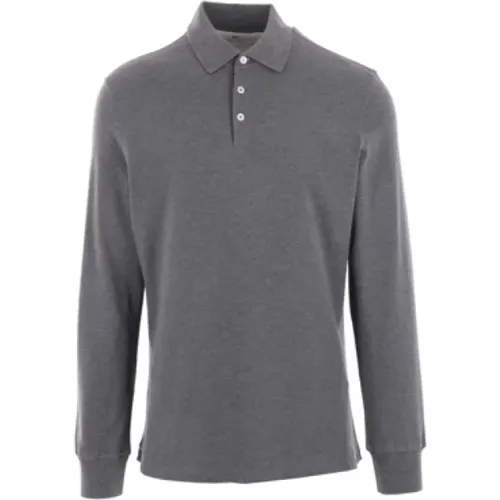 Graue Polo T-Shirts und Polos - BRUNELLO CUCINELLI - Modalova