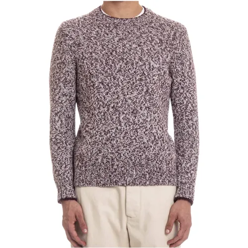 Mouliné Stoff Rundhalsausschnitt Pullover - Barba - Modalova