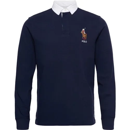 Big Pony Bear Long Sleeve Navy-L , female, Sizes: XL - Ralph Lauren - Modalova