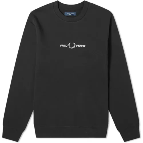 Embroidered Sweatshirt with Logo Graphic , male, Sizes: 2XL, XL, L - Fred Perry - Modalova