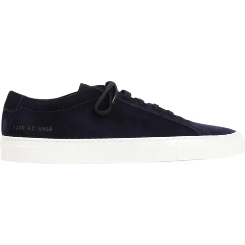 Suede Sneakers Round Toe Lace-Up , male, Sizes: 10 UK - Common Projects - Modalova