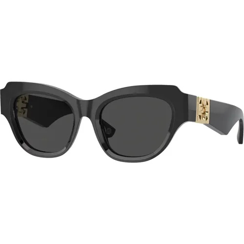 Stilvolle Sonnenbrille in Schwarz , unisex, Größe: 52 MM - Burberry - Modalova
