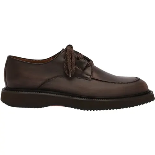 Mocha Calfskin Harbour Derby Loafers Moccasin , Herren, Größe: 43 EU - Lottusse - Modalova