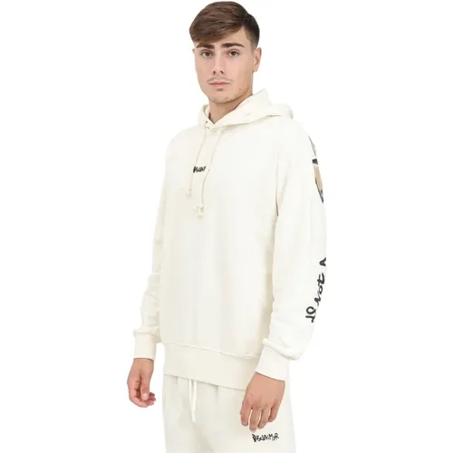 Hoodie im Graffiti-Stil mit Logo-Print , Herren, Größe: XL - Disclaimer - Modalova