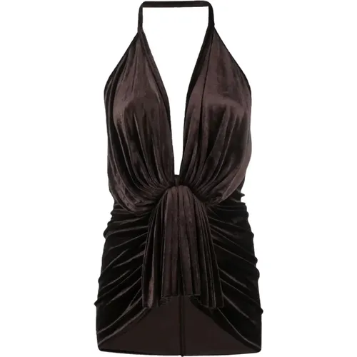 Luxurious Velvet Halter Top , female, Sizes: XS - Rick Owens - Modalova
