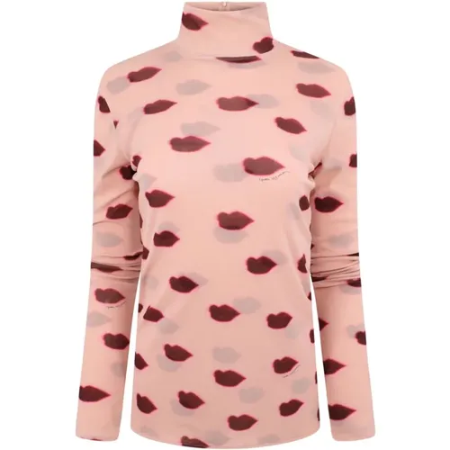 Lips Print Top , female, Sizes: L - Stella Mccartney - Modalova