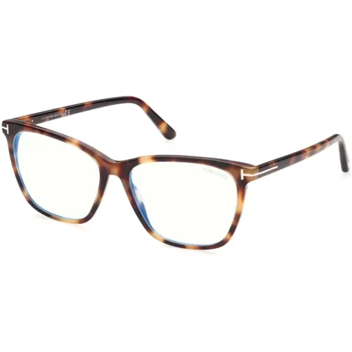 Square Tortoiseshell Glasses , unisex, Sizes: ONE SIZE - Tom Ford - Modalova