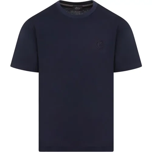 Cotton T-Shirt with Logo , male, Sizes: L - Brioni - Modalova