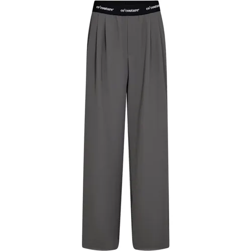 Logo Pant Trousers Mid Grey , female, Sizes: M, S, XL, XS, L - Co'Couture - Modalova