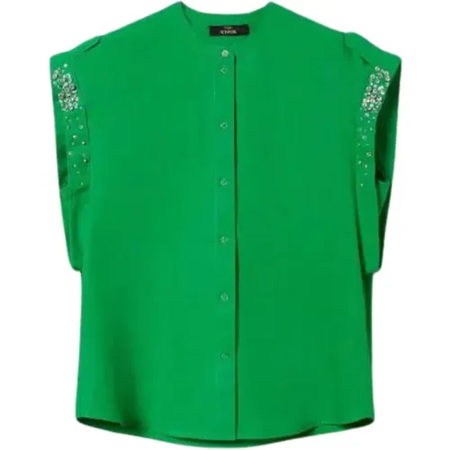 Embroidered Shirt Actitude Collection , female, Sizes: M - Twinset - Modalova