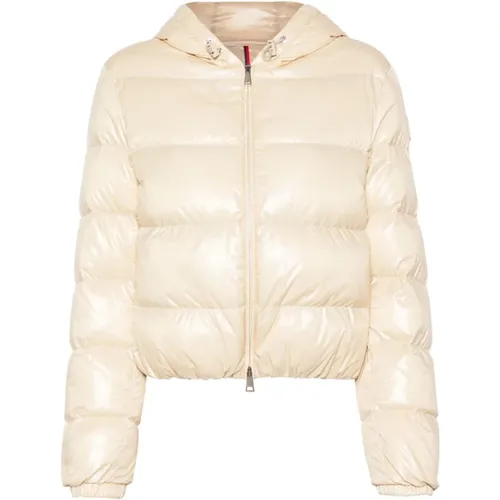 Quilted Padded Coat Cream , female, Sizes: XS - Moncler - Modalova