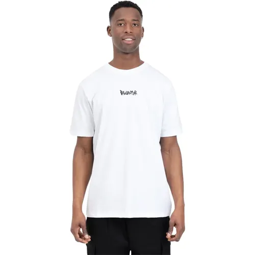 Weißes T-Shirt mit Grafik für Männer , Herren, Größe: S - Disclaimer - Modalova
