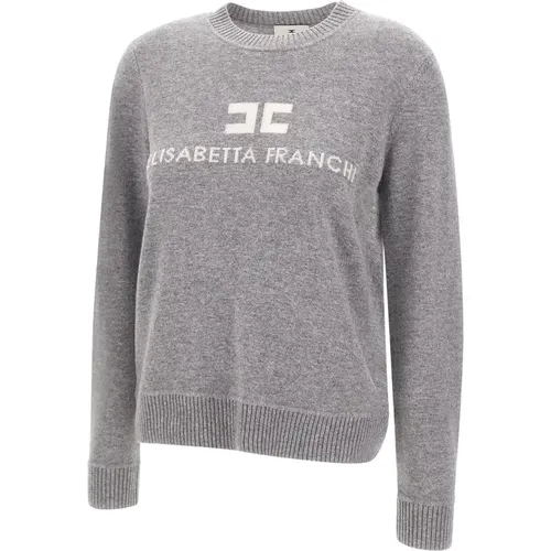 Graue Pullover für Frauen , Damen, Größe: L - Elisabetta Franchi - Modalova