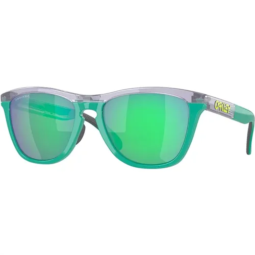 Frogskins Range Sonnenbrille Lila/Blau Prizm Jade , Herren, Größe: 55 MM - Oakley - Modalova