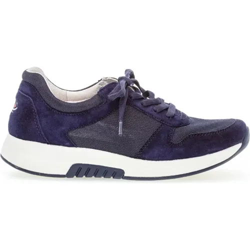 Blaue Textil-Sneaker Rolling Soft , Damen, Größe: 40 1/2 EU - Gabor - Modalova
