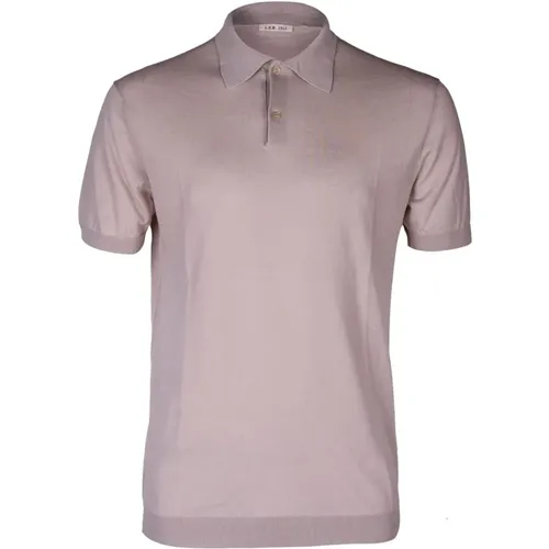 Men's Cotton Polo Shirt. Lightweight. Pointed Collar. Slim Fit. Made in Italy. , male, Sizes: L, 2XL, XL - L.b.m. 1911 - Modalova