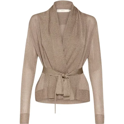 Goldener Kurzer Cardigan mit Glimmer - InWear - Modalova