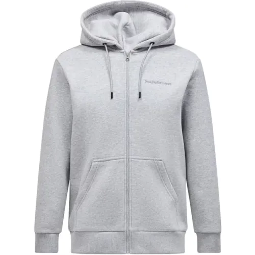 Original Small Logo Zip Jacke , Damen, Größe: XL - Peak Performance - Modalova