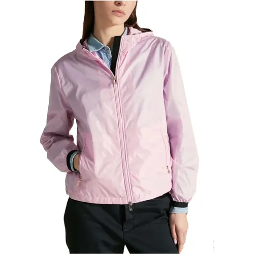 Rosa Windbreaker Jacke Nath Stil , Damen, Größe: M - Ciesse Piumini - Modalova