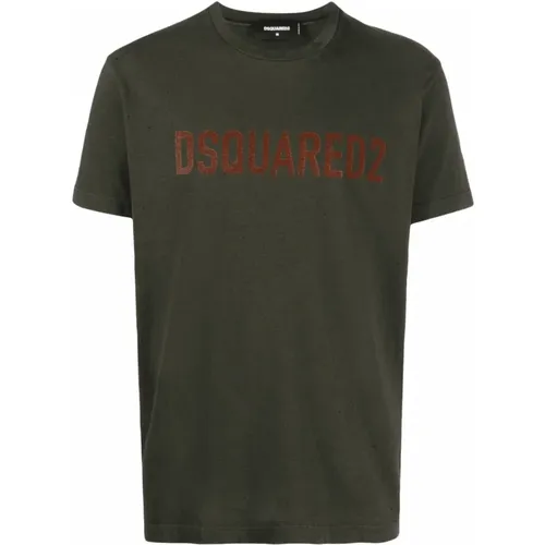Cool Fit Branded T-Shirt , male, Sizes: S - Dsquared2 - Modalova