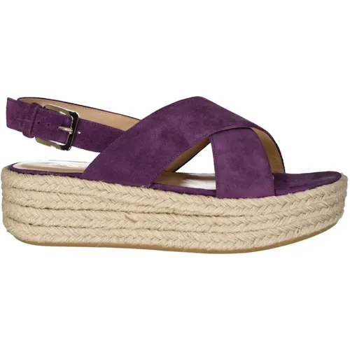 Leather Espadrilles with Adjustable Ankle Buckle , female, Sizes: 4 UK - Sergio Rossi - Modalova