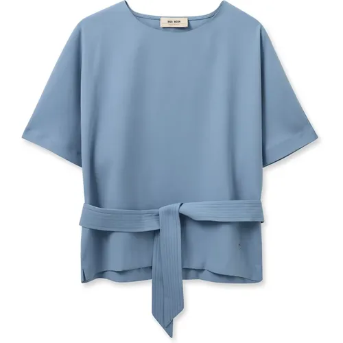 Moderne Silhouette Bluse Blauer Schatten , Damen, Größe: XS - MOS MOSH - Modalova