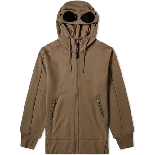 Diagonal Raised Fleece Goggle Hoodie , male, Sizes: XL - C.P. Company - Modalova