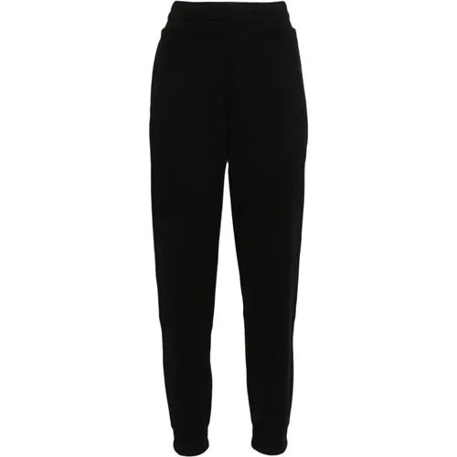 Schwarze Logo Baumwoll-Sweatpants , Damen, Größe: L - Moncler - Modalova