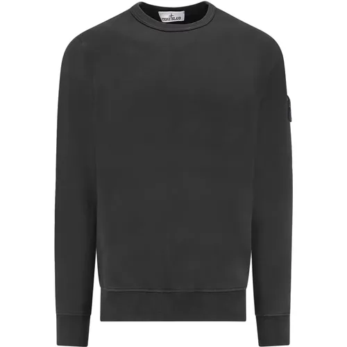 Sweatshirt with Ribbed Crew-Neck , male, Sizes: L, S, M, 2XL, XL - Stone Island - Modalova