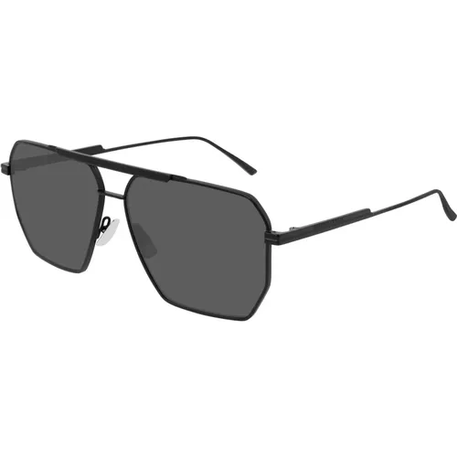 Schwarz/Graue Sonnenbrille Bv1012S , Herren, Größe: 60 MM - Bottega Veneta - Modalova