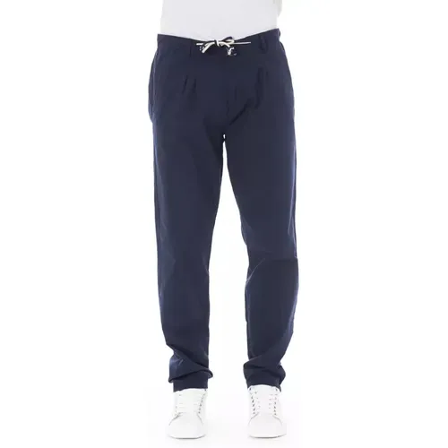 Cotton Chino Trousers with Drawstring Closure , male, Sizes: M, S, XS - Baldinini - Modalova