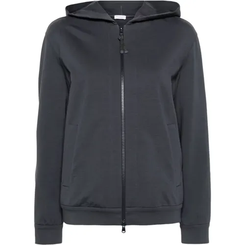 Cotton Hooded Zip Sweatshirt , female, Sizes: M - BRUNELLO CUCINELLI - Modalova