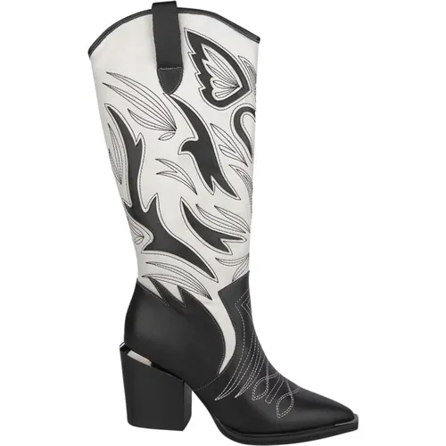Leather Cowboy Boots with Pointed Toes , female, Sizes: 4 UK, 2 UK, 5 UK - Alma en Pena - Modalova