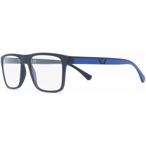Blaue Clip Sonnenbrille,Sonnenbrille mit Kunststoffrahmen - Matt Schwarz,Schwarze Clip Sonnenbrille mit Zubehör,Sonnenbrille - Emporio Armani - Modalova