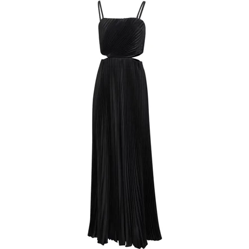 Schwarzer CutOut Maxi Kleid , Damen, Größe: M - alice + olivia - Modalova