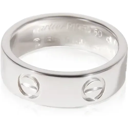 Pre-owned Platinum rings , female, Sizes: ONE SIZE - Cartier Vintage - Modalova